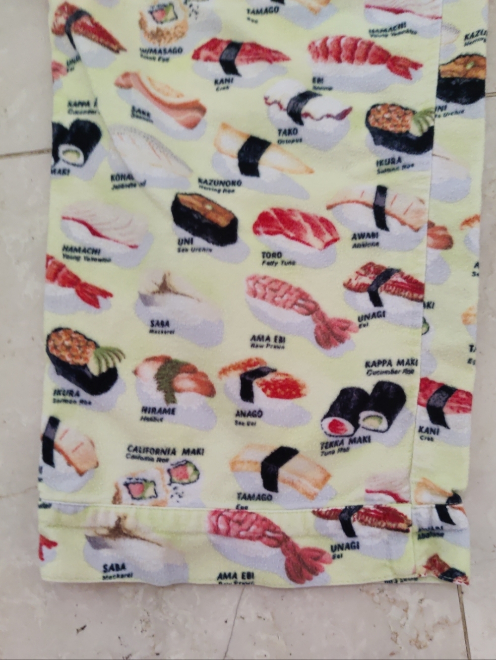 Vintage Y2K Cat's Pajamas Sushi Flannel Pajama Set Buffy Wasabi Small 🍣🍣 - Picture 12 of 16